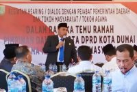  Saat temu ramah bersama Dewan Perwakilan Rakyat Daerah (DPRD) Kota Dumai, Pimpinanan dan Anggota DPRD Kota Dumai bersama Insan Pers, LSM dan Masyarakat serta tokoh Agama 