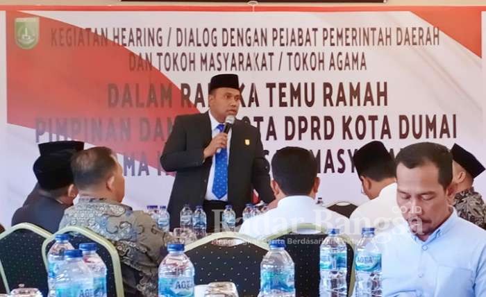  Saat temu ramah bersama Dewan Perwakilan Rakyat Daerah (DPRD) Kota Dumai, Pimpinanan dan Anggota DPRD Kota Dumai bersama Insan Pers, LSM dan Masyarakat serta tokoh Agama 