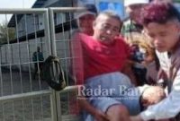 Pintu agar Beton berteralis besi menyakitkan bagi warga (kiri) Tidak bisa lagi masuk ke landasan, pintu di kunci (Kanan) 