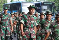 Giat Long Mars Minggu Militer di Mulai pukul 08.00 Wib hingga selesai, yang diikuti 110 personil yang di pimpin langsung Dandim 0503/JB, Kolonel Kav Valian Wicaksono Magdi, S.,Sos.