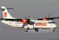 Lepas Landas Pesawat Terbang di Bandara Trunojoyo Sumenep Jawa Timur