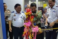 Dinas Perhubungan (Dishub) Kota Makassar launching pengoperasian Area Traffic Control System (ATCS) di lantai 1 kantor Dishub kota Makassar, Sabtu (04/01/2020