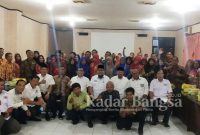 Perwakilan Pengurus AHN Tingkat Kecamatan se-Kabupaten Lampung Selatan saat melakukan Silaturahmi Bersama H. Tony Eka Candra yang digelar di Gedung Graha Karya Pahoman, Minggu (5/1/2020).