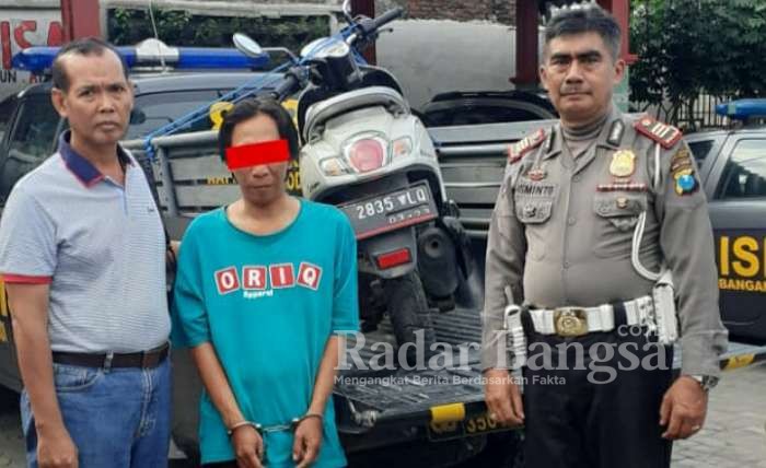 Tengah, Pelaku pencurian sepeda di tangkap dan di borgol