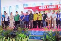 Pengukuhan tim pemenangan Syarif-Suryan di 7 kecamatan Muratara dihadiri dari Gabungan 10 Parpol