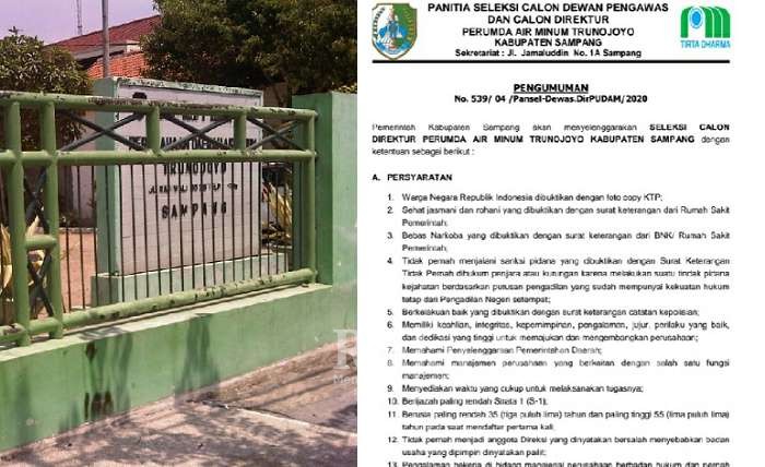 Kantor Perusahaan Umum Daerah (Perumda) Air Minum Trunojoyo Sampang