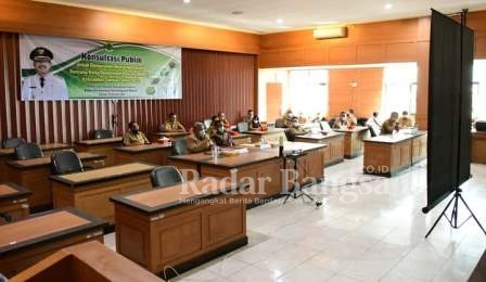 Penjabat Sekretaris Daerah Kabupaten Cianjur Dodit Ardian Pancapana membuka secara resmi kegiatan Forum Konsultasi Publik untuk penyempurnaan penyusunan rancangan awal RKPD tahun 2022 [IST]