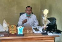 Kepala desa Wargaluyu Kecamatan Cibinong Kabupaten Cianjur Provinsi Jawa Barat, H. HAMBALI sedang memaparkan tentang usaha produktif masyarakat desa Wargaluyu kedepan.[IST]