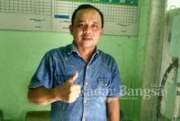 Kepala Desa Mekarmukti A. Somantri sesaat selepas setelah menyampaikan informasi singkat te tang desanya [EA]