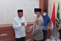  Kapolres Lamongan, AKBP Miko Indrayana, S.I.K. silaturahmi dengan tokoh agama Senin, (18/01/2021) di Kantor PCNU (Nahdlatul Ulama) Jl. Kyai Amin [IST]