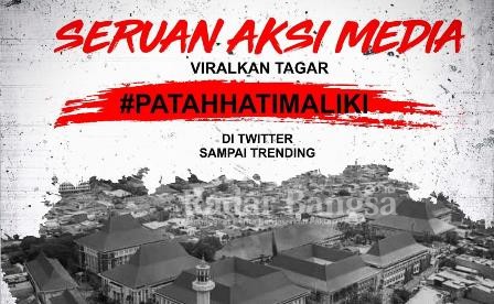  Solidaritas mahasiswa UIN Malang menaikkan tagar #PatahHatiMaliki [IST]