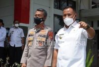 Bupati Lampung Selatan, H. Nanang Ermanto menerima kunjungan silaturahmi Wakil Kepala Kepolisian Daerah (Wakapolda) Lampung, Brigjen Pol Drs. Subiyanto [KMF]