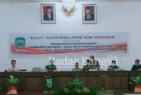  DPRD Pasaman saat menggelar sidang paripurna tentang pengumuman penetapan usulan pemberhentian Bupati Wakil Bupati Pasaman masa jabatan 2016-2021 [IST]