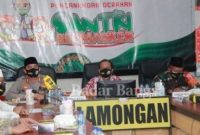  Kapolres Lamongan AKBP Miko Indrayana, S.I.K, Dandim 0812/Lamongan Letkol Inf. Sidik Wiyono, SH, M. Tr. Han dan Asisten Pemerintahan dan kesejahteraan Pemkab Lamongan, Plt. Kepala Kemenag Lamongan Drs. H. Sunhaji, MA, Sekretaris MUI Lamongan. PC NU Lamongan, PD. Muhammadiyah Lamongan [IST]