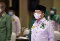 Ketua Umum Partai Persatuan Pembangunan Suharso Monoarfa membuka acara Rapimnas I [IST]