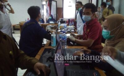 penyuntikan Vaksin tahap dua kepada seluruh Staf sekaligus Ketua Baznas di laksanakan di Aula Gedung Baznas Kabupaten Sukabumi  [IST]