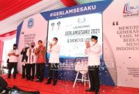 Bupati Lamongan Yuhronur Efendi meluncurkan Gerlam Sesaku (Gerakan Lamongan Sehari Satu Buku) [IST]