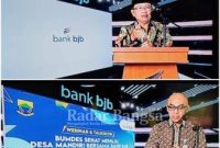 Plt. Bupati Cianjur H. Herman Suherman bersama Pimpinan Cabang Bank BJB Kabupaten Cianjur Erry Rinaldi, sedang membuka acara Webinar dan Talkshow Bank BJB bersama BUMDes Se Kabupaten Cianjur [hms]