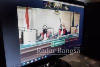 Sidang lanjutan perkara dugaan korupsi Dana Desa (DD) tahun 2019, Desa Sumberejo secara online [IST]