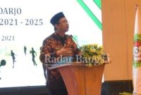 Sambutan Gus Muhdlor Bupati Sidoarjo. ketika Hadiri Pelantikan Pengurus KONI Periode 2021 - 2025. [IST]