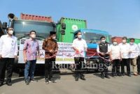  Bupati Sidoarjo Gus Muhdlor saat dampingi Menteri Perdagangan M. Lutfi , Lepas Exspor Furniture PT. INTEGRA