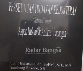 Buku Persetujuan Tindakan Kedokteran (Informed Consent) Aspek Hukum & Aplikasi Lapangan [ist]