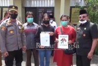  MS Siswi SMA Negeri 1 Bengkulu Tengah minta maaf kepada Publik di Mapolres Bengkulu Tenga [ist]