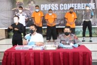 Kasat Reskrim Polres Klaten AKP Andryansyah Rithas H saat konferensi pers di Mapolres Klaten, Selasa (4/5/21) [hms]