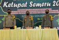 Kapolres Sidoarjo Kombespol Sumardji, SH ketika Pimpin Latpraops Ketupat Senaru 2021 [ist]