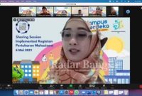 Tangkapan layar Seri Kedua sharing session APSMBI terkait implementasi kegiatan pertukaran mahasiswa MBKM [ist]