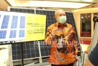 Founder Utomodeck Group, Darmawan Utomo, saat membuka acara pameran “Investasi Jangka Panjang Hemat Energi 2021” di Grand City Mall Surabaya, (7/6)
