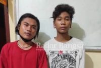 Dua pelaku kerusuhan di kafe aola yang diamankan Polisi  [st]