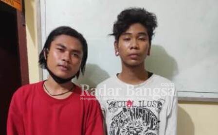 Dua pelaku kerusuhan di kafe aola yang diamankan Polisi  [st]