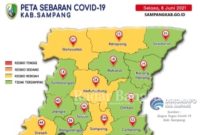 Gambar Diskominfo : Peta Sebaran Covid-19 Kabupaten Sampang selasa 8/6