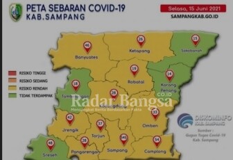  Gambar Diskominfo : Peta Sebaran Covid-19 Kabupaten Sampang selasa 15/6