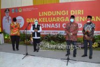 Vaksinasi berbasis komunitas pesantren yang digelar LDII Jatim di Aula Ponpes Sabilurrosyidin Annur, Gayungan, Surabaya.
