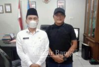 (kanan) Kadis Pendik S Hariyanto S.Pd, M.M  Gresik dan (kiri) Kepala Biro Radar Bangsa Gresik