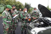 Pemeriksaan kendaraan dinas Korem 084/Bhaskara Jaya