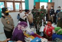 Pengecekan Forkopimda Jatim pada pelaksanaan vaksinasi di kampus IAI Al Qolam Malang