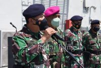 Suasana 743 siswa TNI AL dari tiga Satdik Kodiklatal melaksanakan Lattek terintegrasi di Surabaya