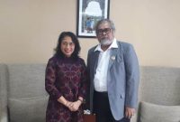 Arist Merdeka Sirait Ketua Umum Komnas Perlindungan Anak bersama ibu Menteri PPPA RI ibu Bintang Damayanti di Jakarta.