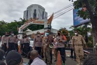  Aksi unjuk rasa mahasiswa Papua menuntut tanggungjawab Bupati Mamberamo Tengah di depan kantor Kemendagri, Jakarta