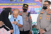 Kapolres Pasuruan AKBP Erick Frendriz, S.I.K, M.Si bersama anggota PWI Pasuruan