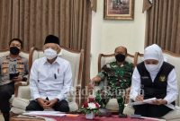 Wapres Ma’ruf Amin, Menteri LHK, Wamen PUPR, Kepala BNPB bersama Forkopimda Jatim 