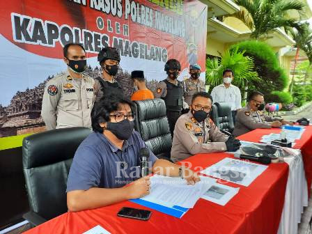 Kapolres Magelang AKBP Mochammad Sajarod Zakun melalui Kasat Reskrim Polres Magelang AKP Muhamad Alfan Armin dalam keterangan pers 