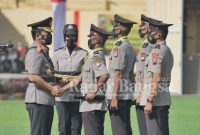 Upacara penutupan, pelantikan dan pengambilan sumpah Diktukba TA. 2021 di SPN Polda Jatim, Mojokerto
