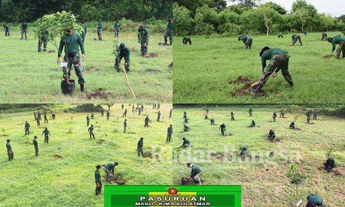 Komando Latih Korps Marinir bersama 10 satuan pelaksana, saat tanam 10.000 pohon (IST)