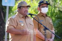 Bupati Buleleng, Putu Agus Suradnyana memimpin apel kerja Pemerintah Kabupaten (Pemkab) Buleleng (IST)