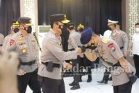 Upacara Sertijab 4 PJU dan 5 Kapolres jajaran Polda Jatim