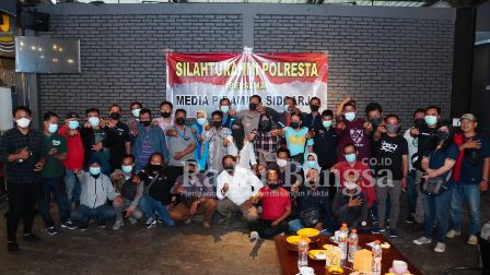 Kapolresta Sidoarjo Silahturami bersama media (IST)